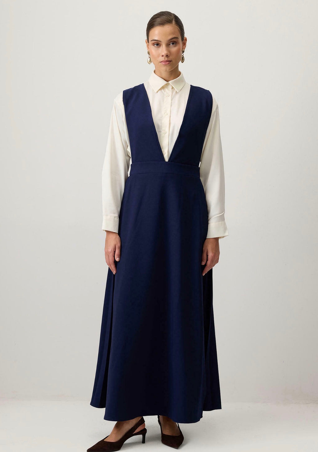 Touché Privé Robe longue - Bleu marine