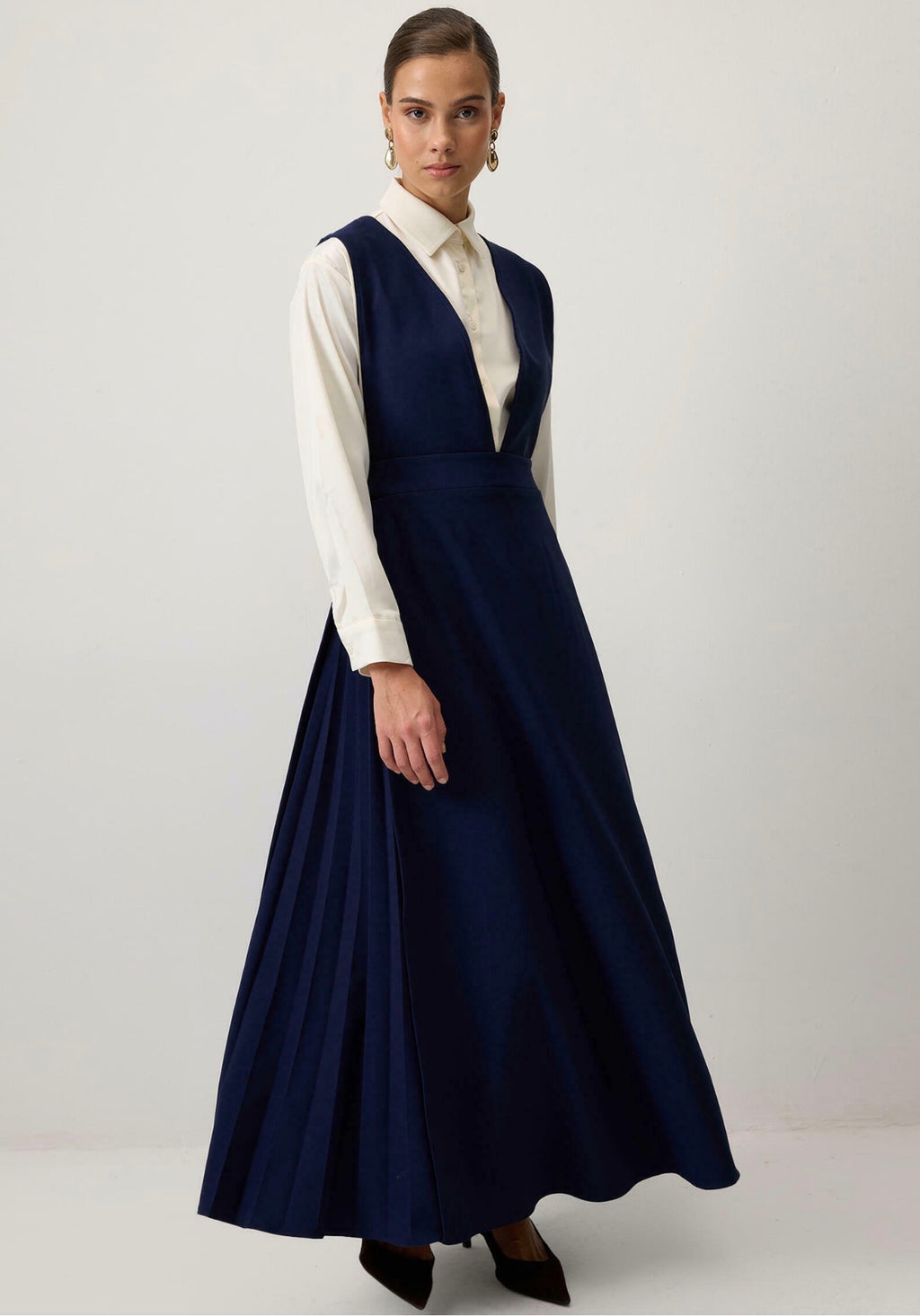 Touché Privé Robe longue - Bleu marine