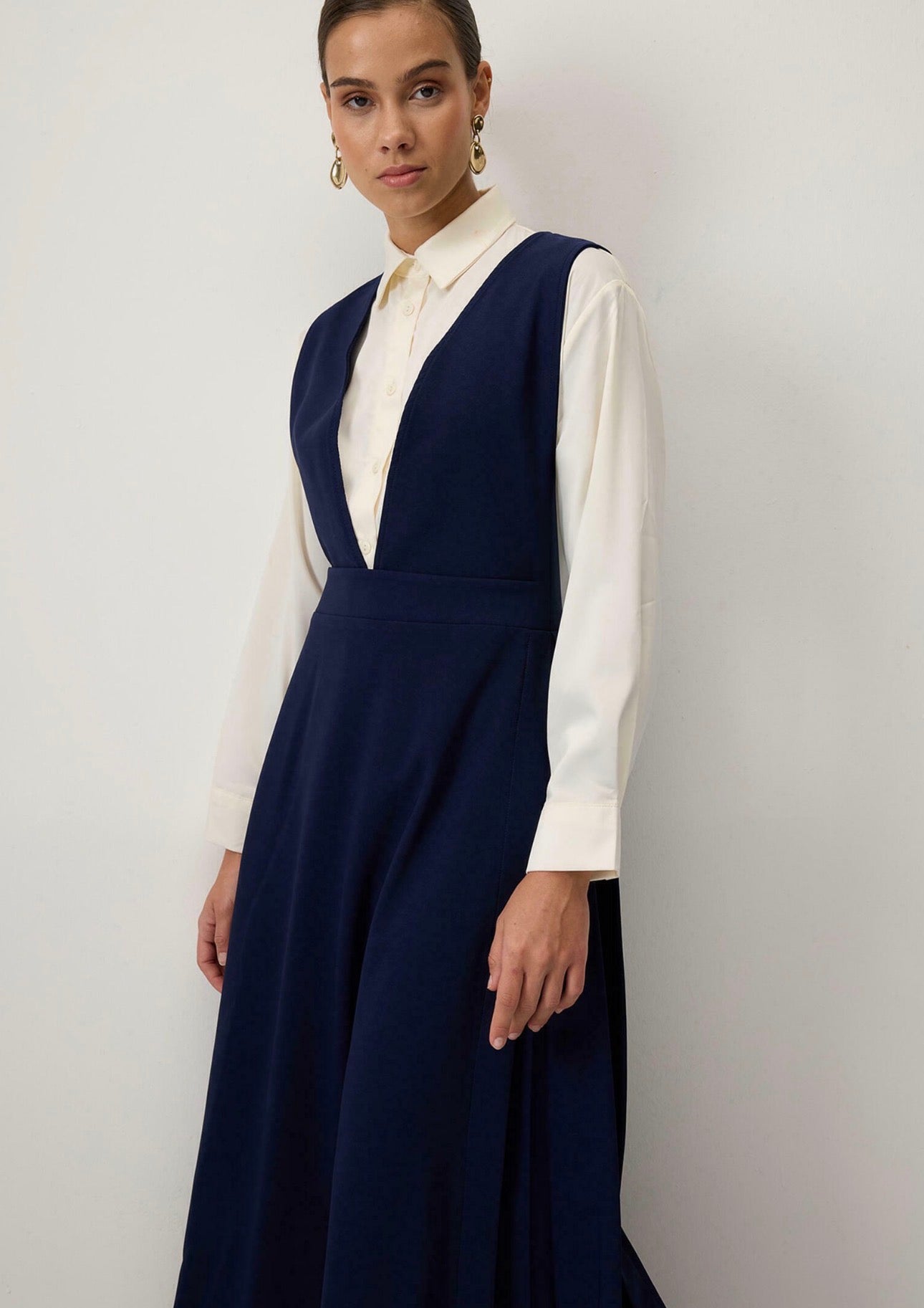 Touché Privé Robe longue - Bleu marine