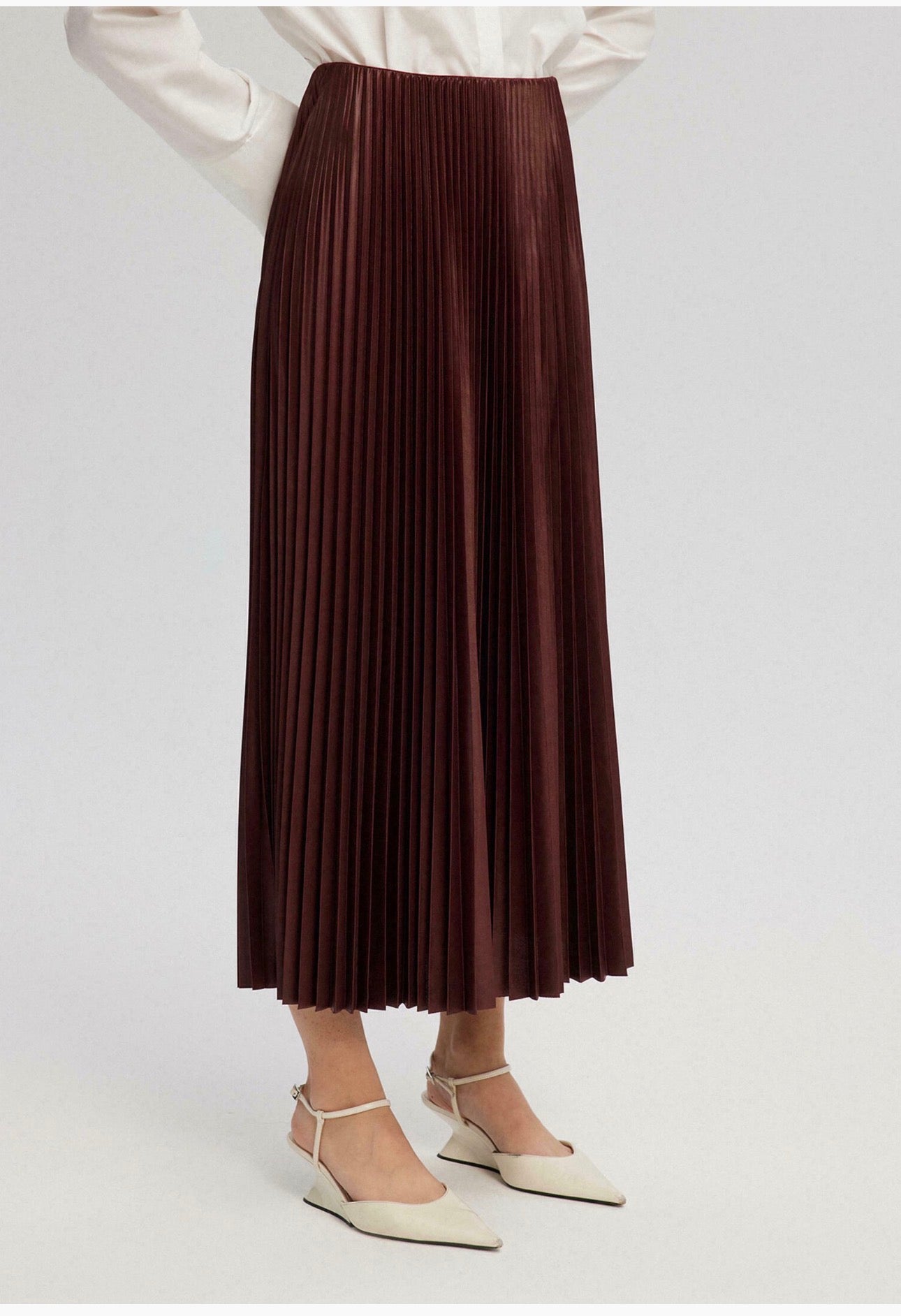 Jupe plissé - Marron