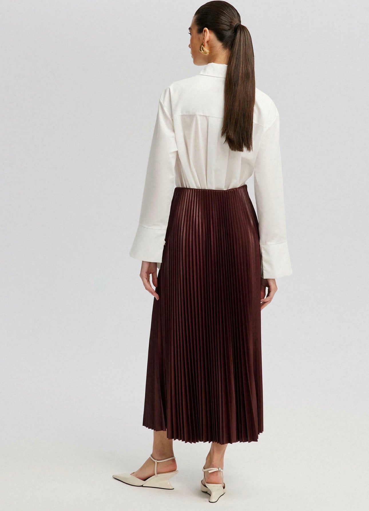 Jupe plissé - Marron