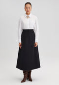 Touché Privé CREPE - Jupe trapèze - Noir