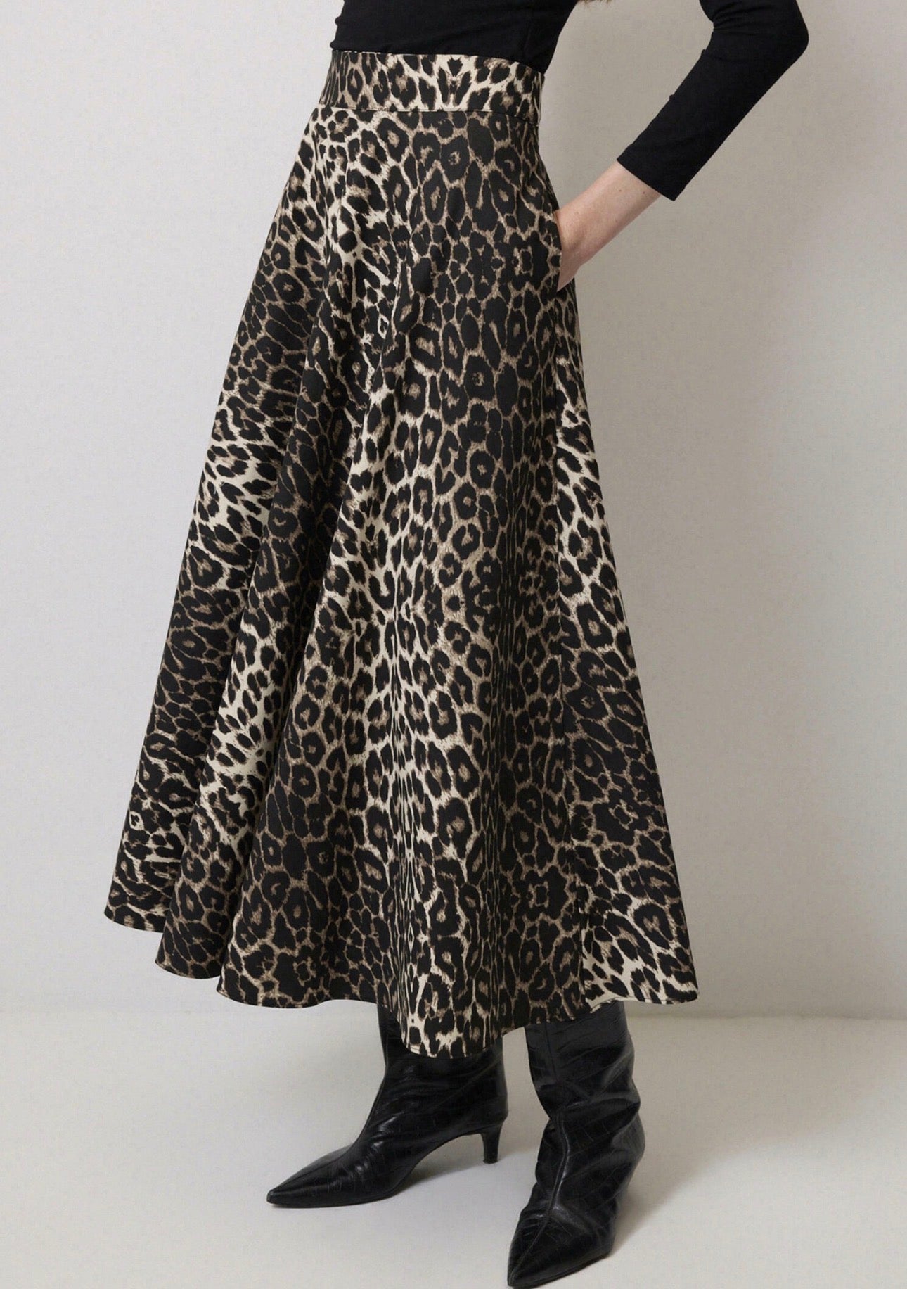 Jupe trapèze - Imprimer Léopard