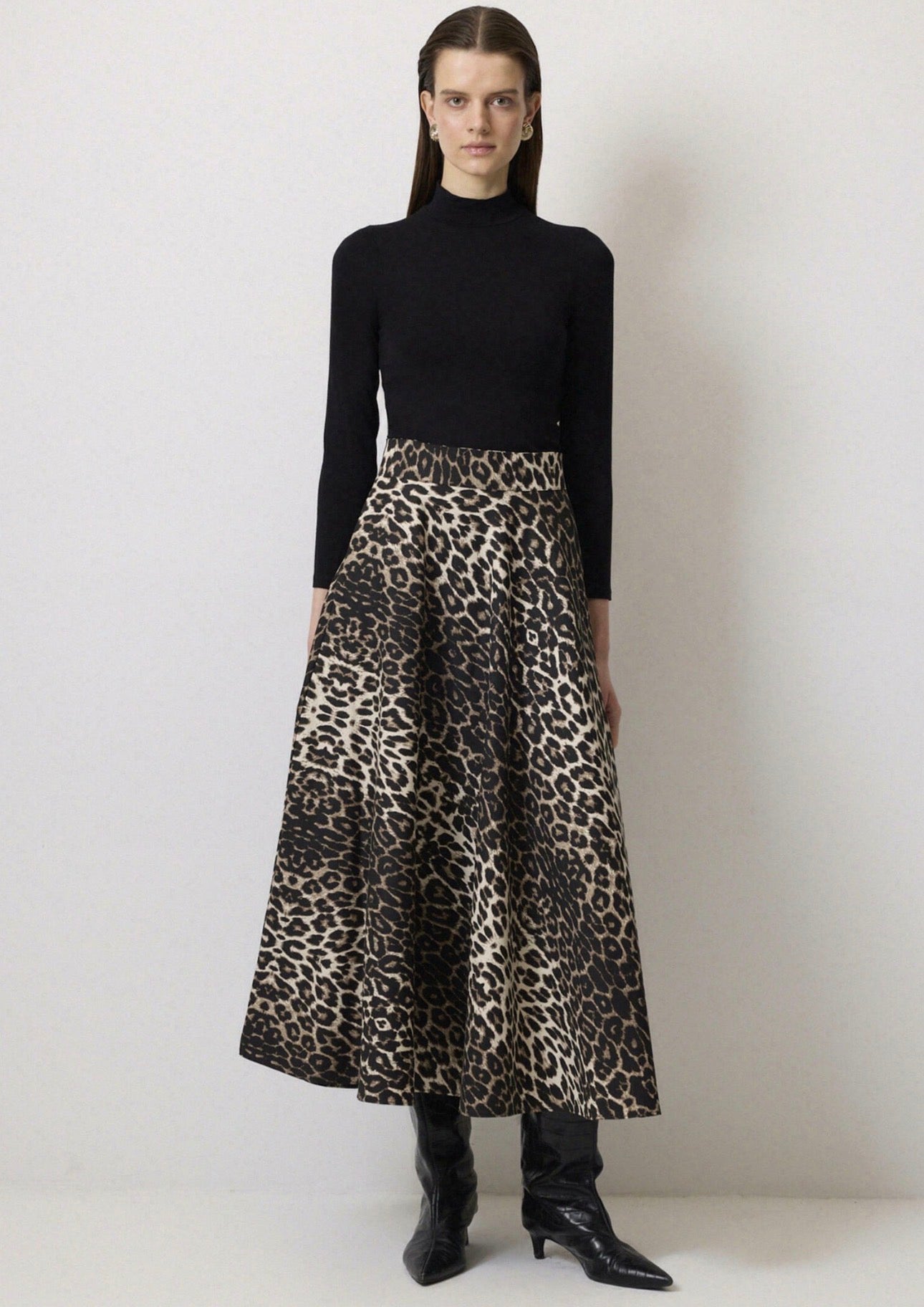 Jupe trapèze - Imprimer Léopard