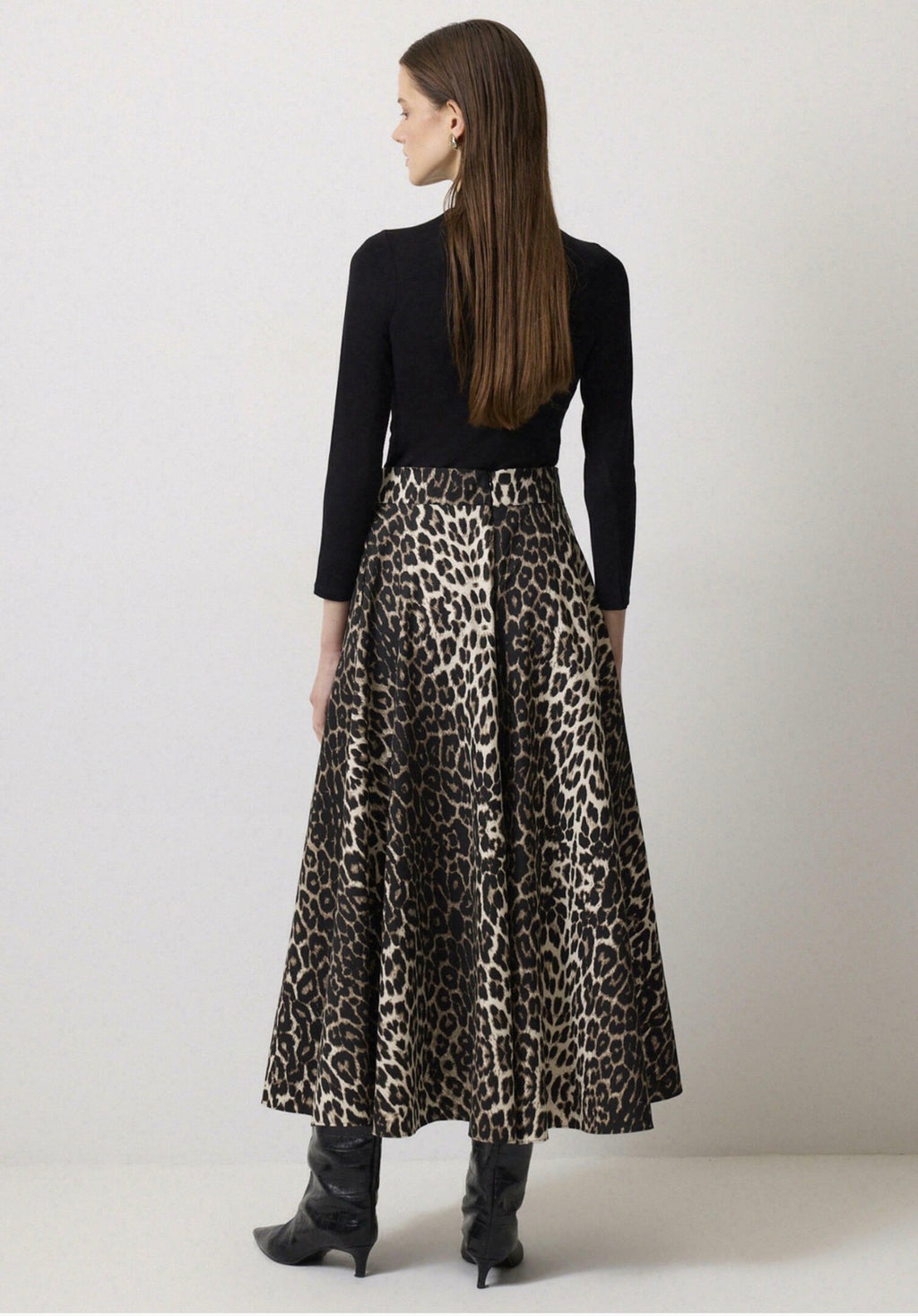 Jupe trapèze - Imprimer Léopard