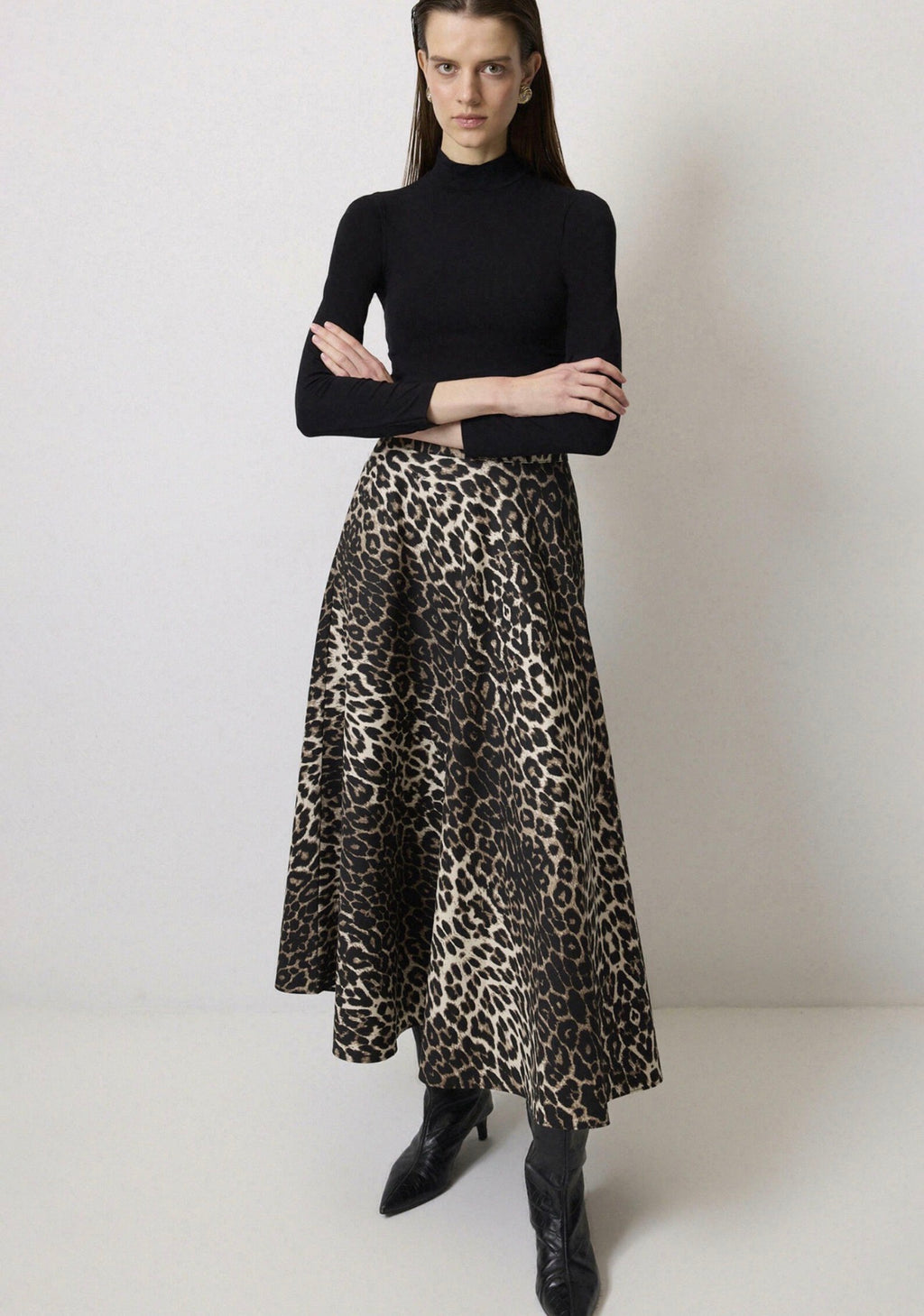 Jupe trapèze - Imprimer Léopard