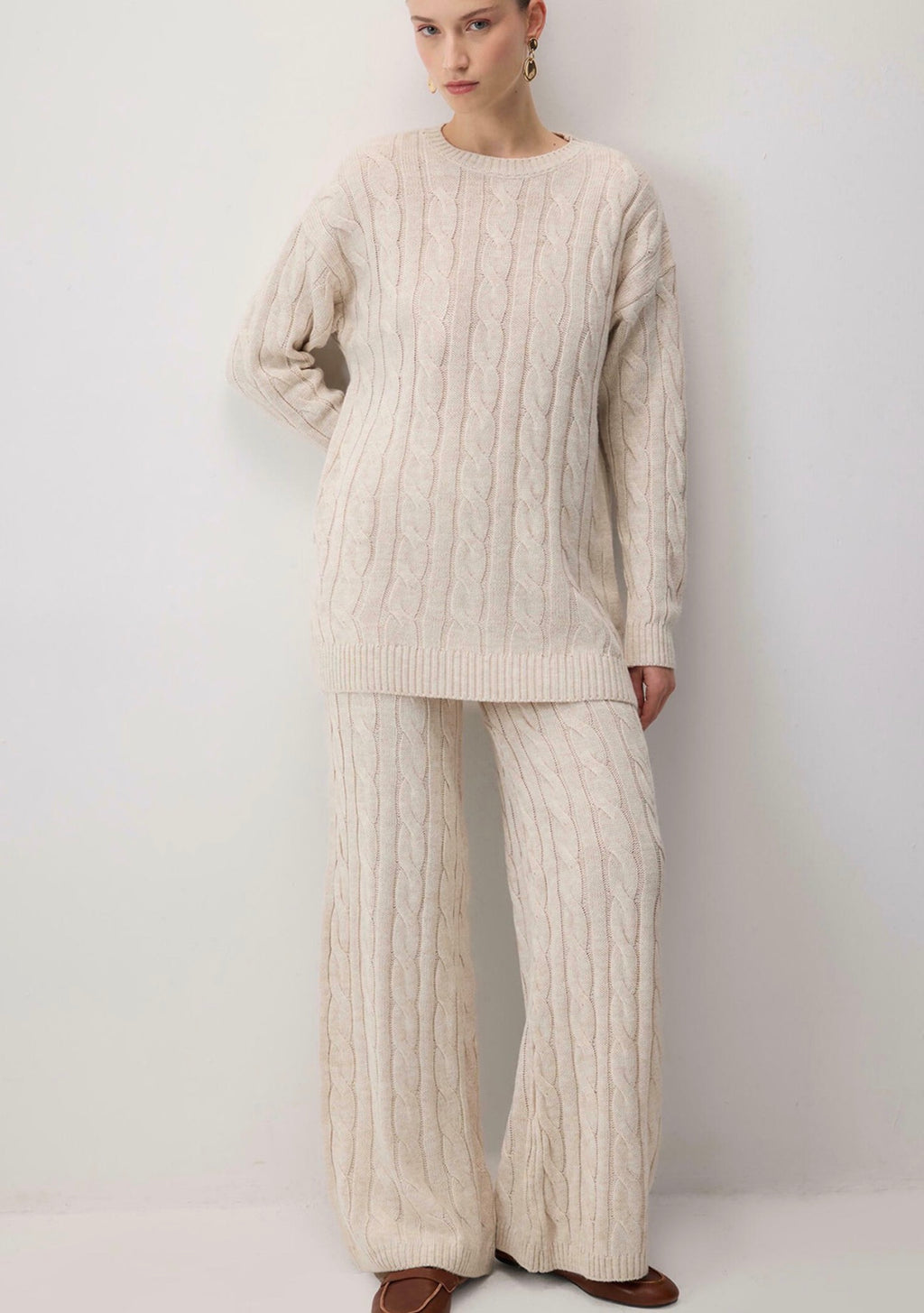 Touché Privé - Ensemble torsadé - beige