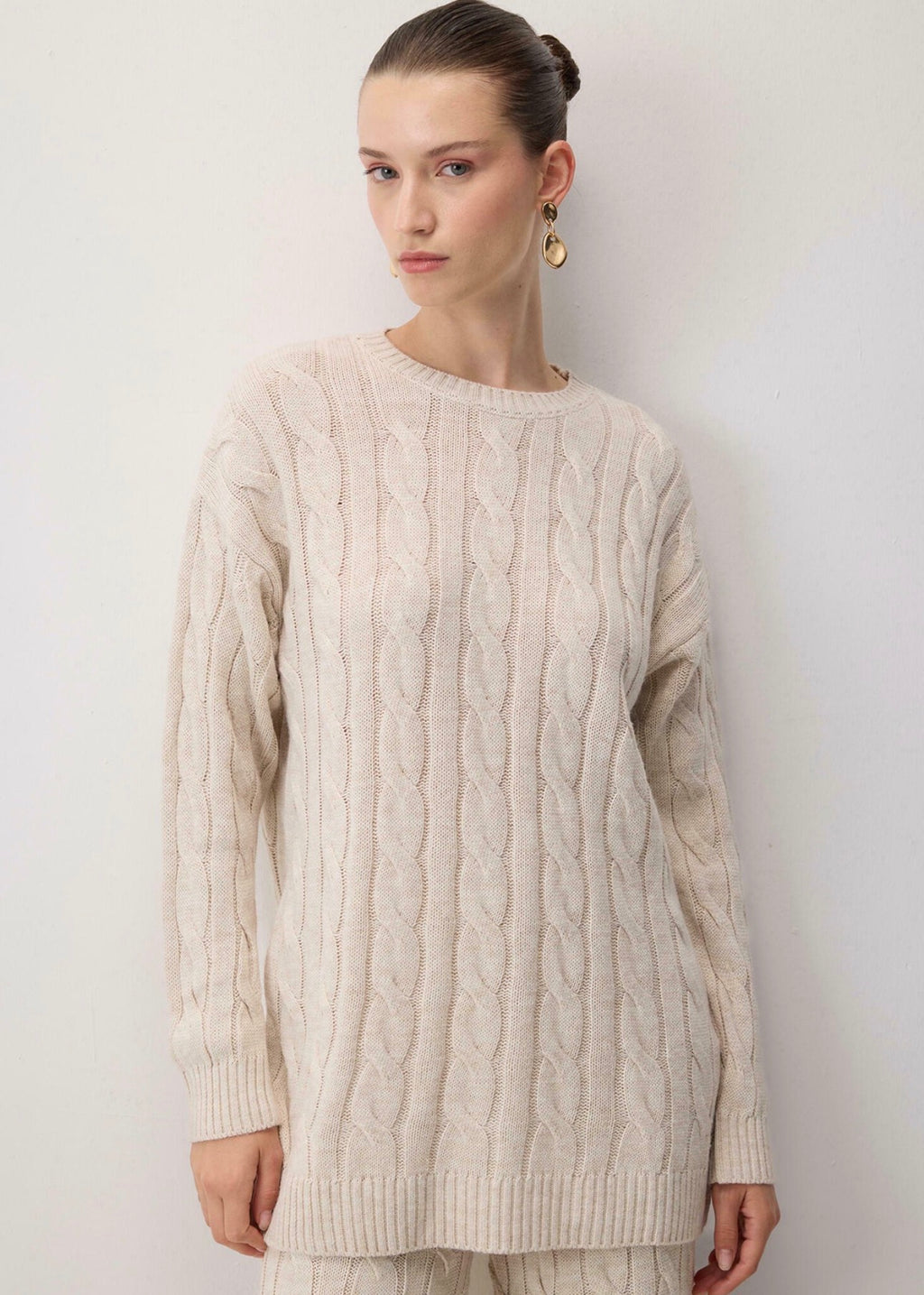 Touché Privé - Ensemble torsadé - beige