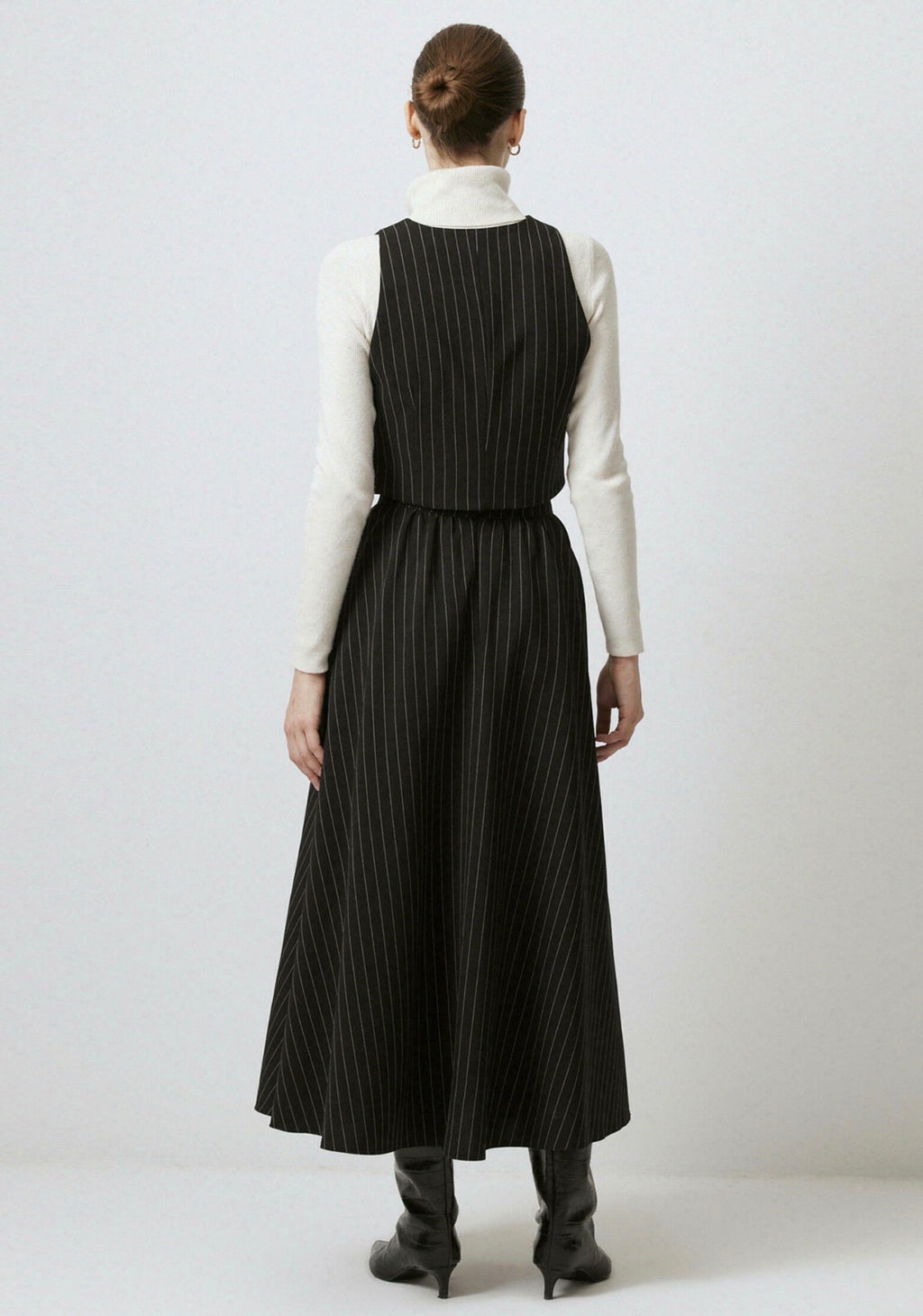 Touché Privé - Ensemble jupe gilet - Noir