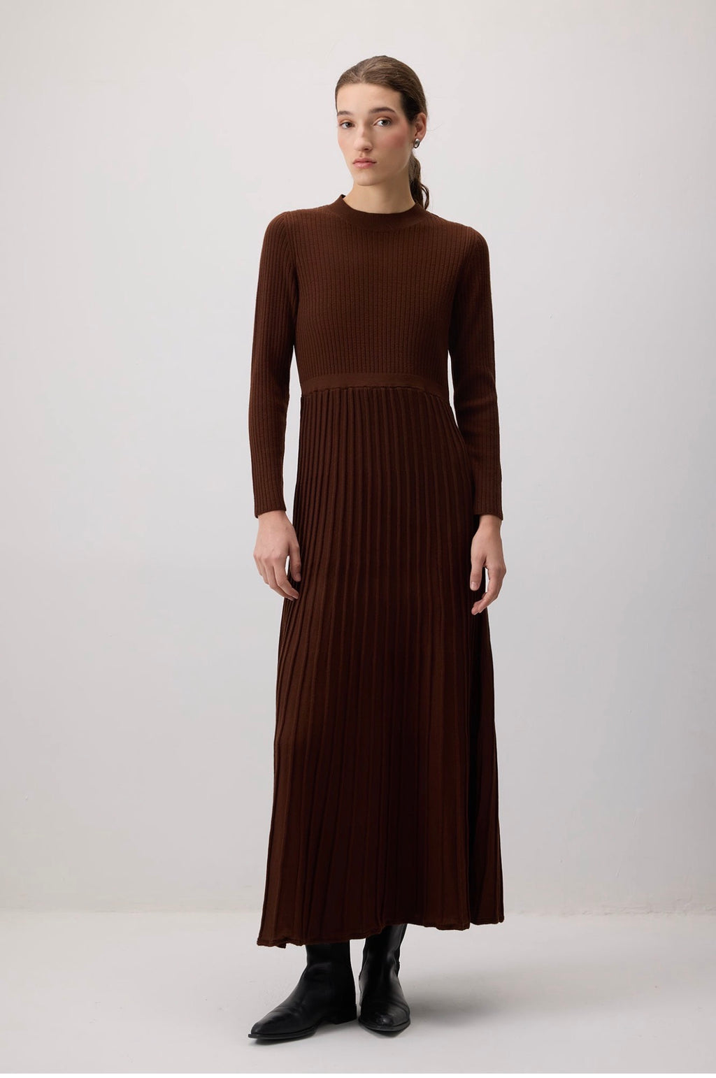 Touché Privé Robe longue - Marron
