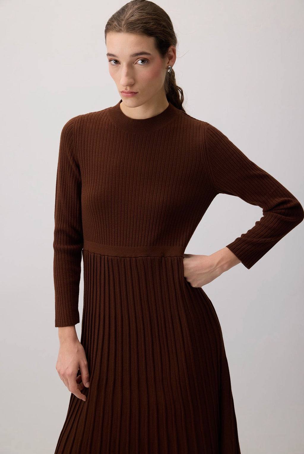 Touché Privé Robe longue - Marron