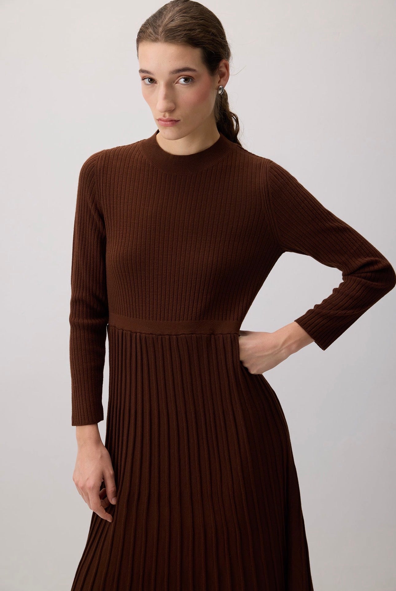 Touché Privé Robe longue - Marron