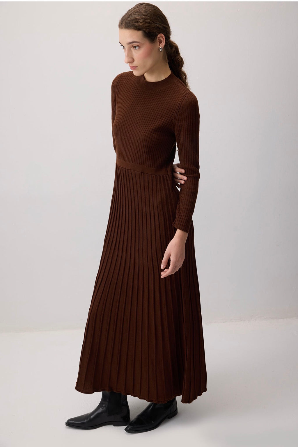 Touché Privé Robe longue - Marron