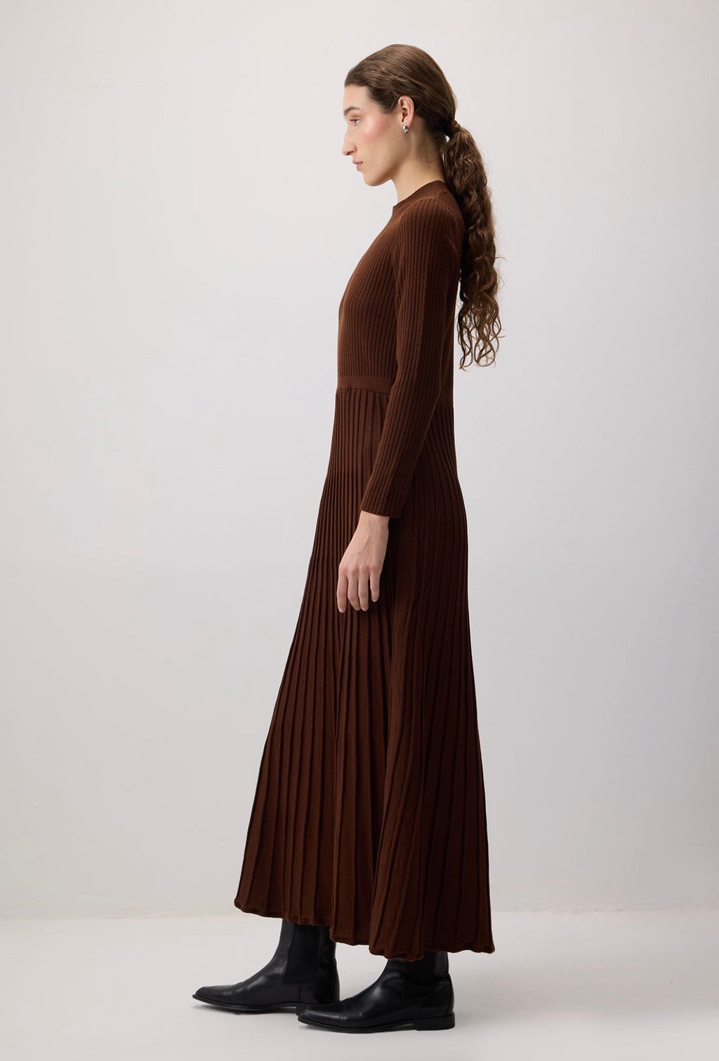 Touché Privé Robe longue - Marron