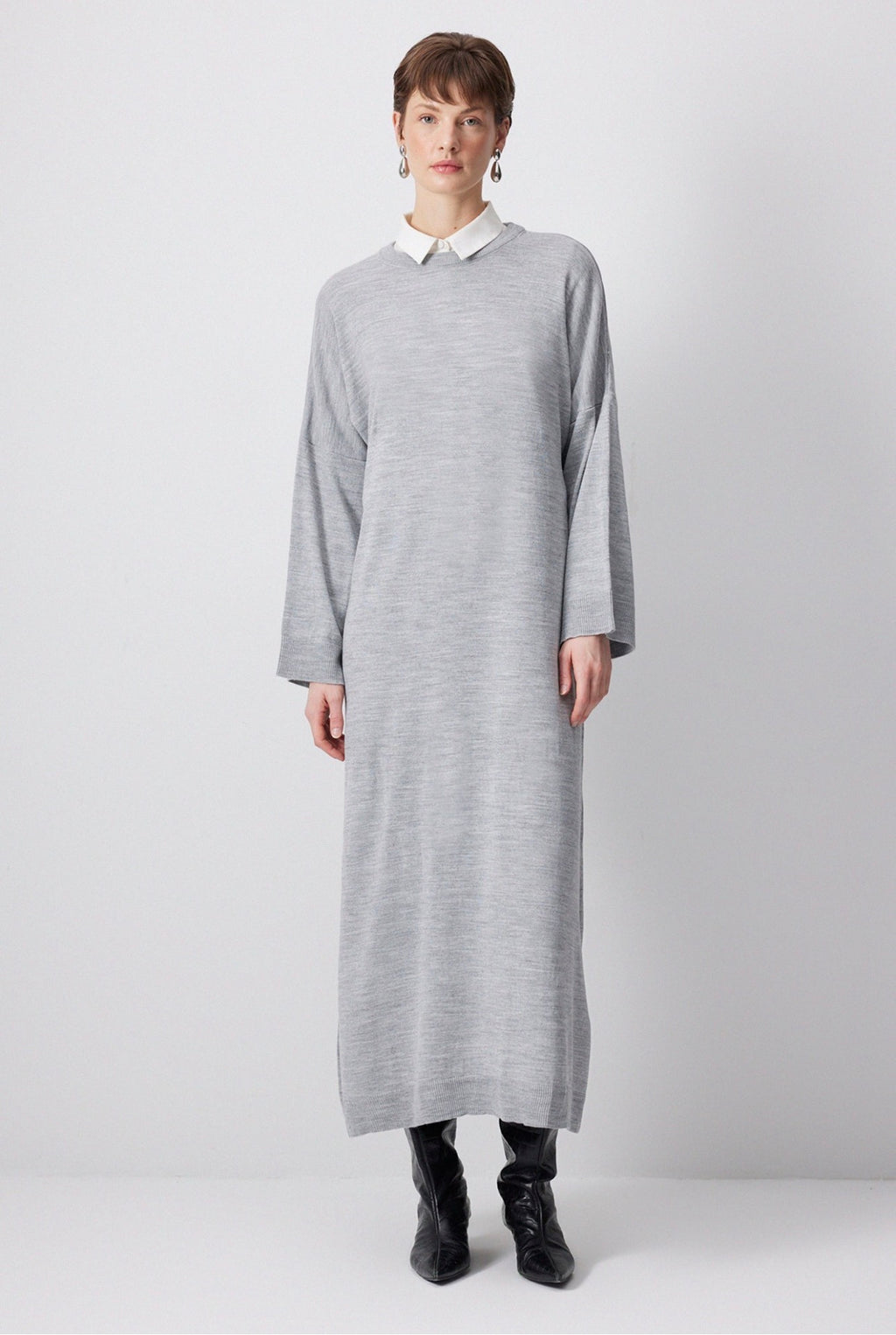Touché Privé Robe pull - Gris