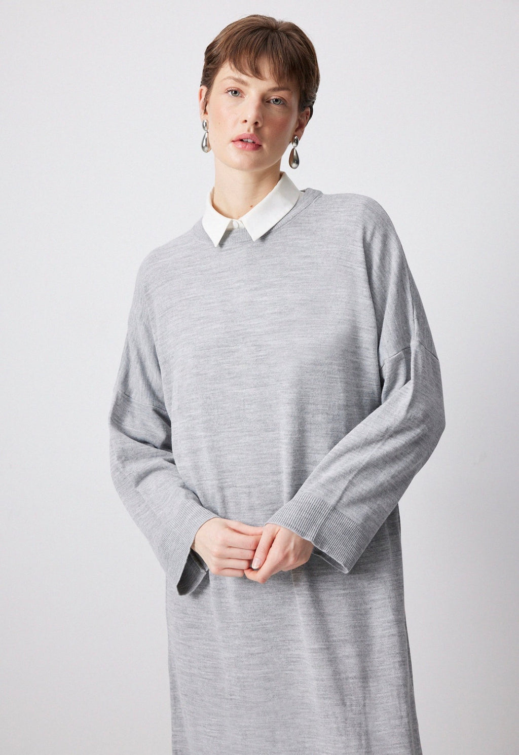 Touché Privé Robe pull - Gris