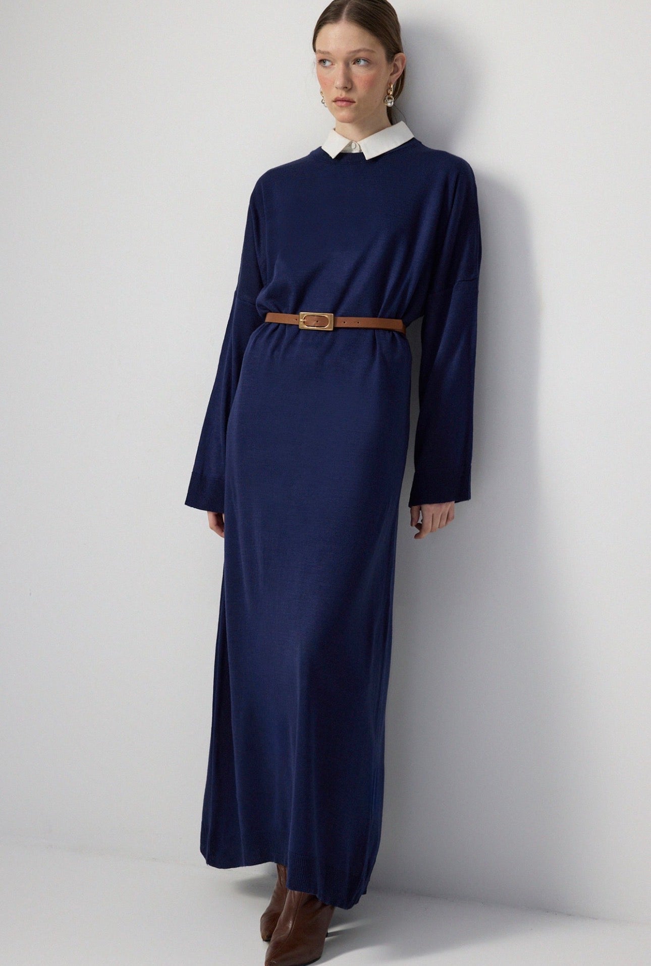 Robe pull - Bleu marine