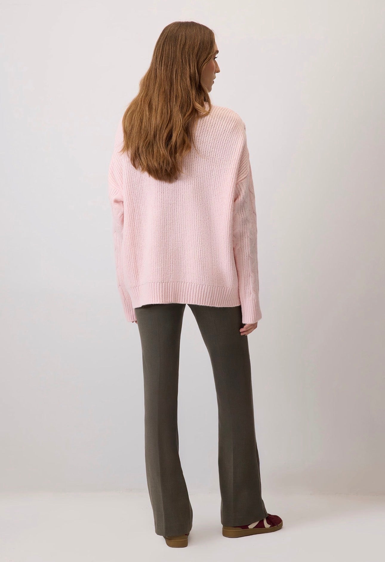 Touché Privé - Pull en maille torsadé - Rose