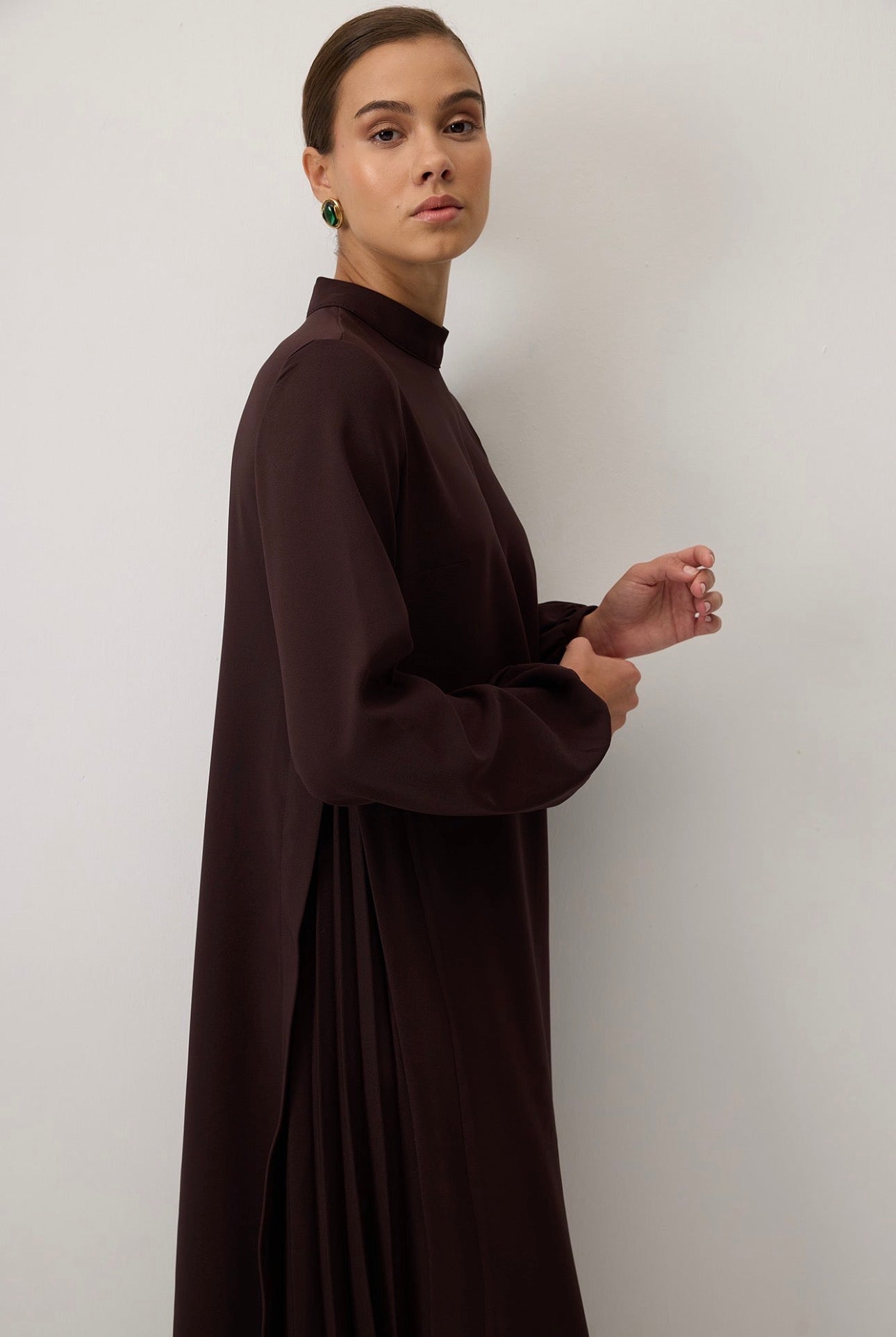 Touché Privé Robe longue - Marron