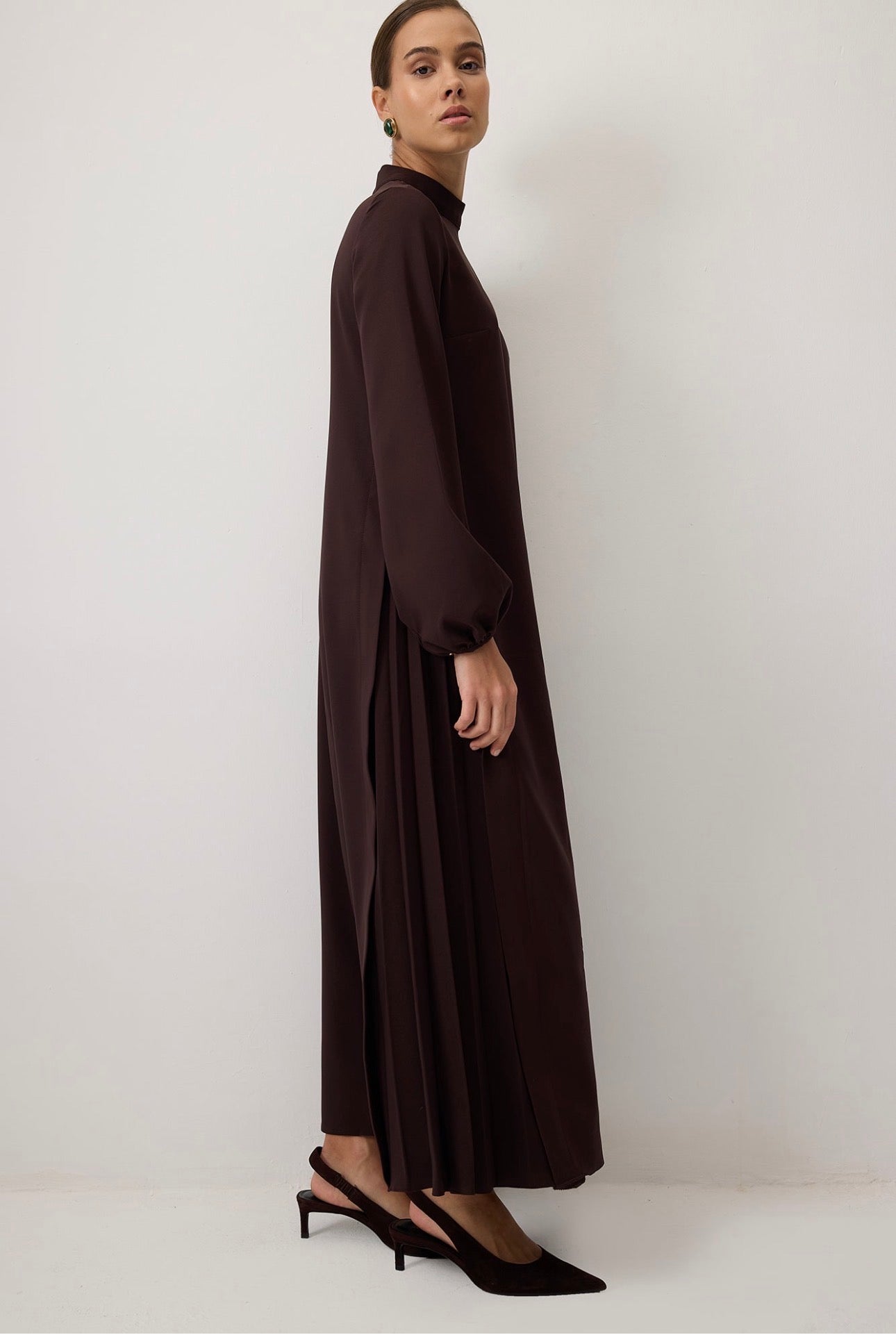 Touché Privé Robe longue - Marron