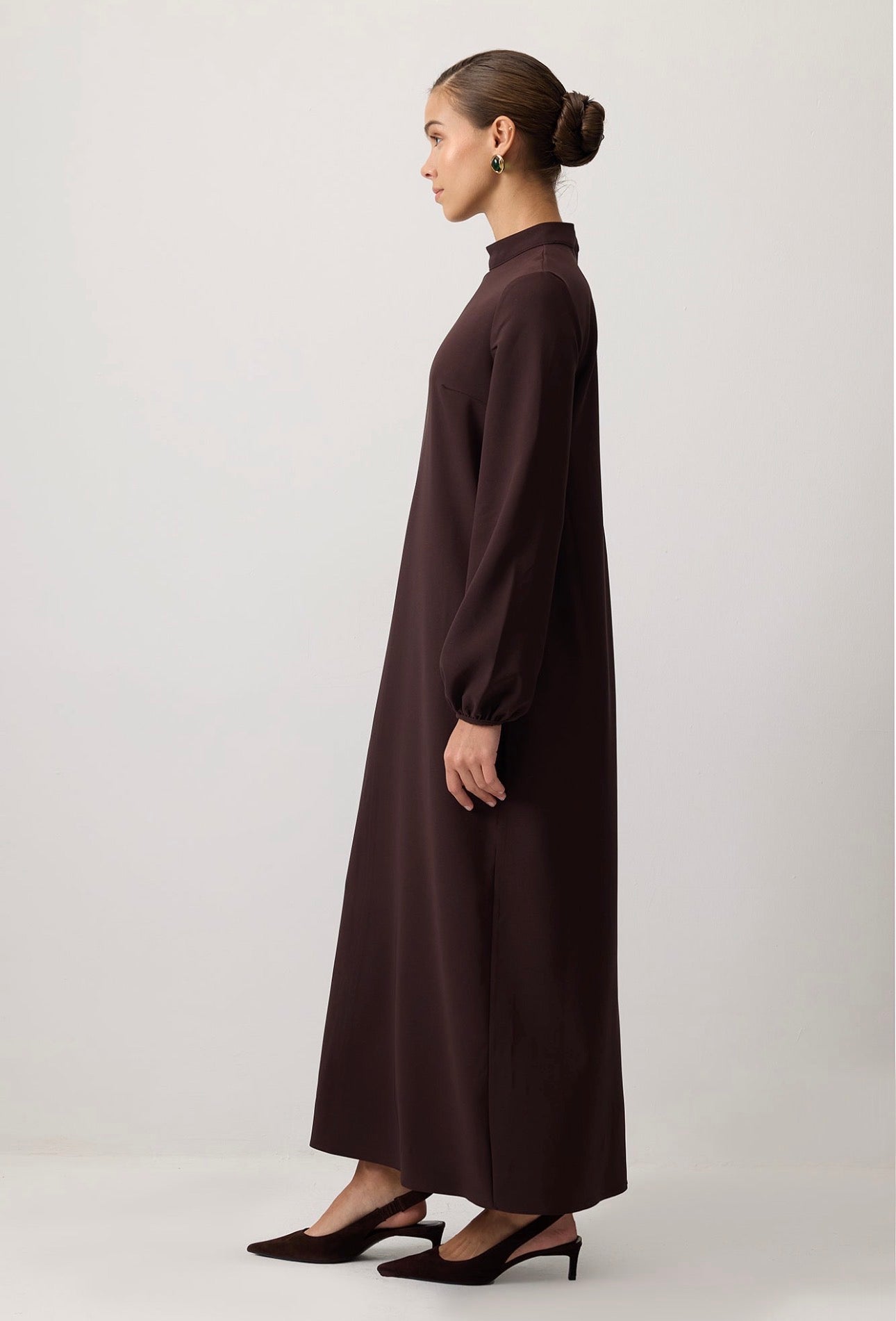 Touché Privé Robe longue - Marron