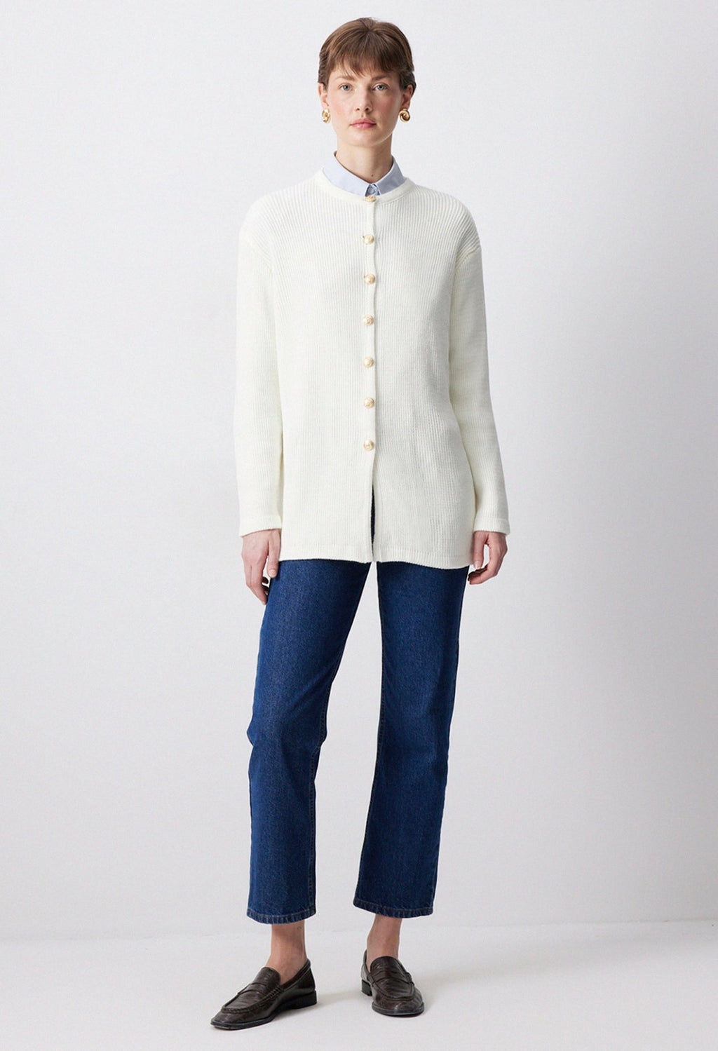 Touché Privé - Gilet maille - Blanc