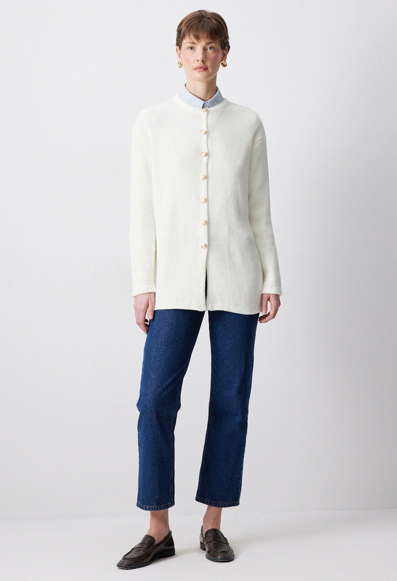 Touché Privé - Gilet maille - Blanc