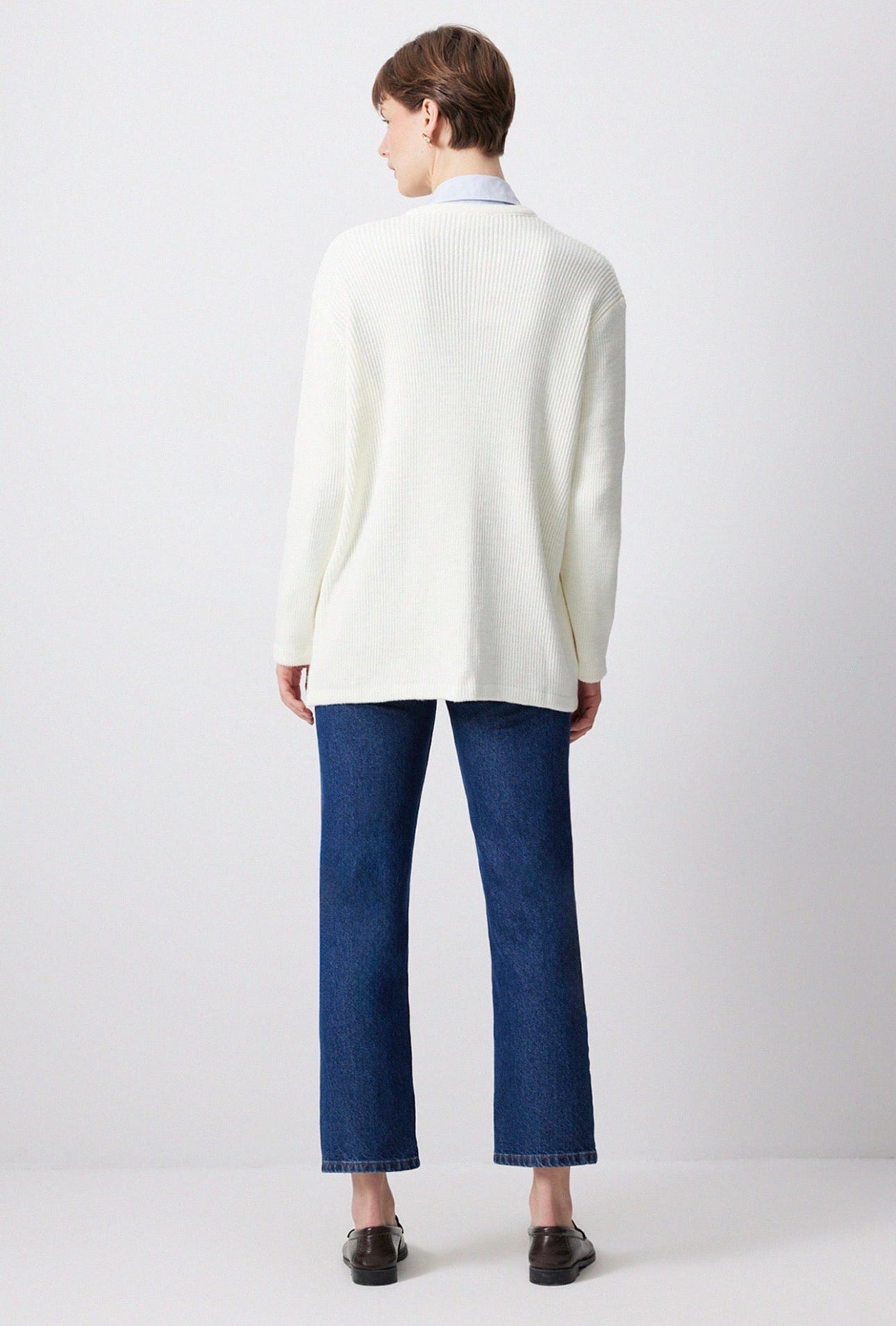 Touché Privé - Gilet maille - Blanc