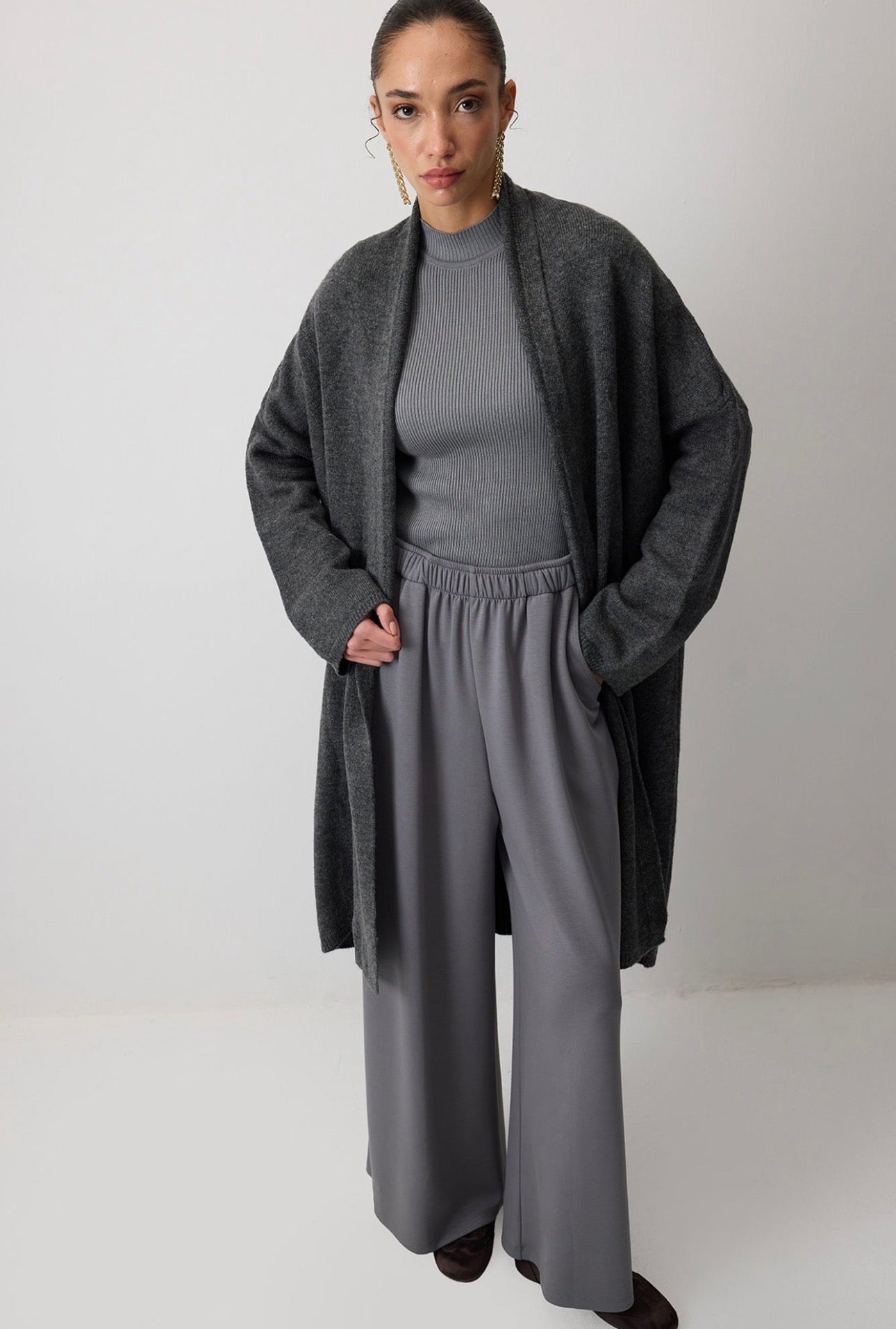 Touché Privé - Gilet long - Gris