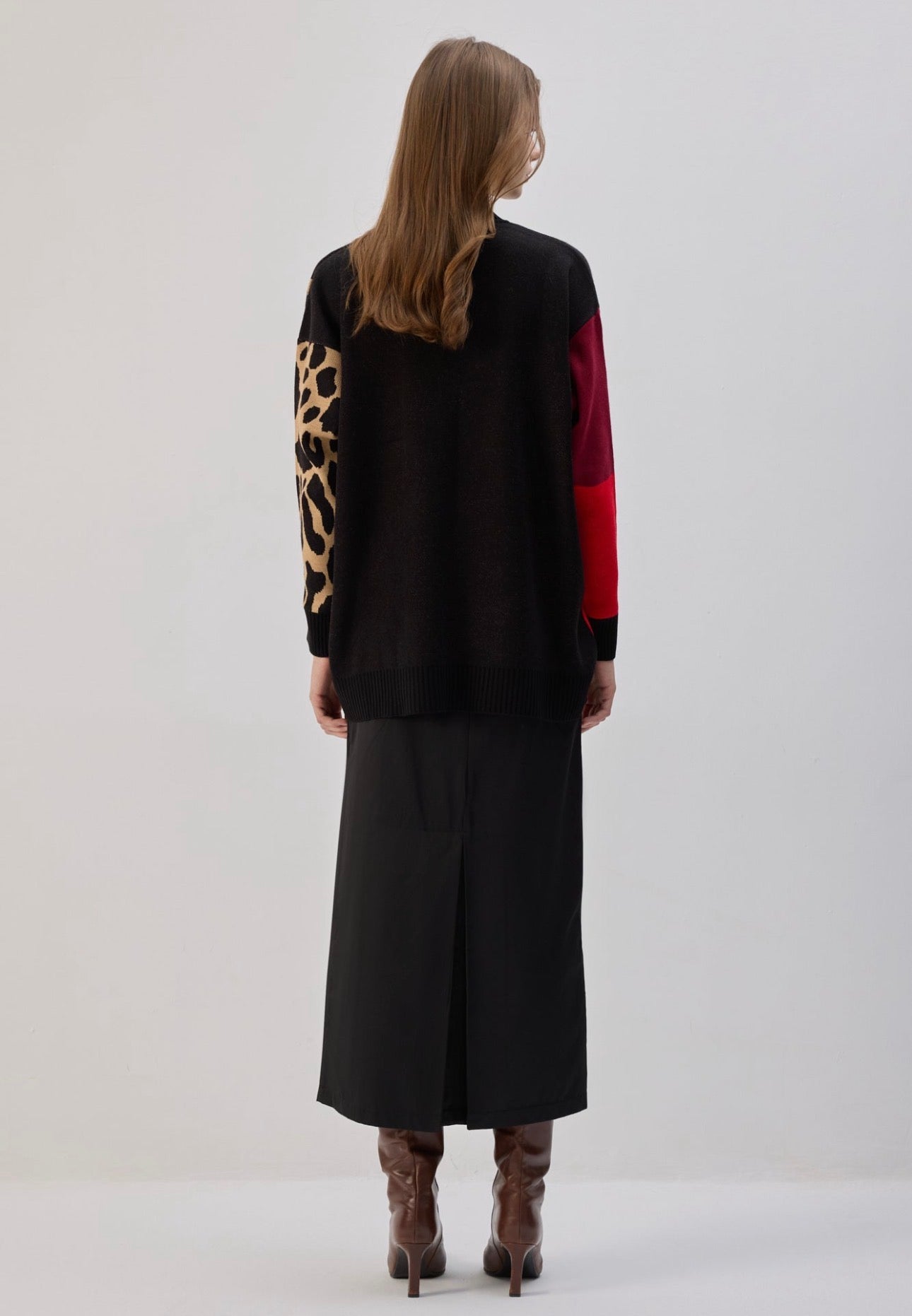 Touché privé - Pull en maille Lèopard