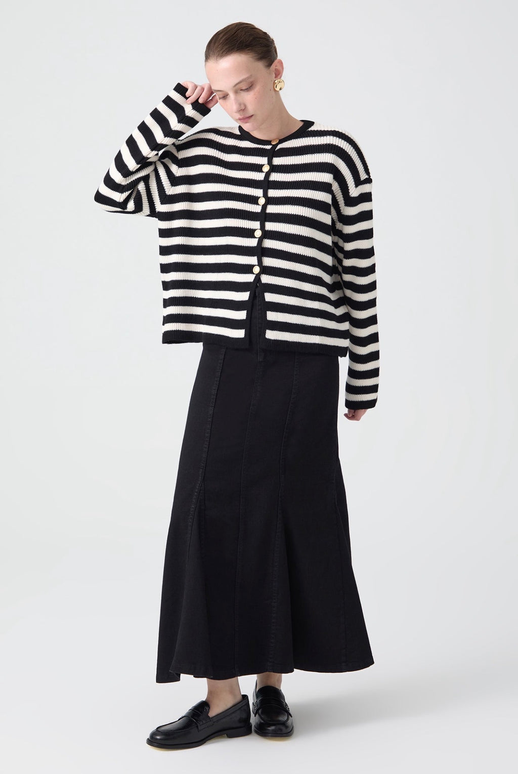 Touché privé - Gilet a rayure - Noir/Blanc