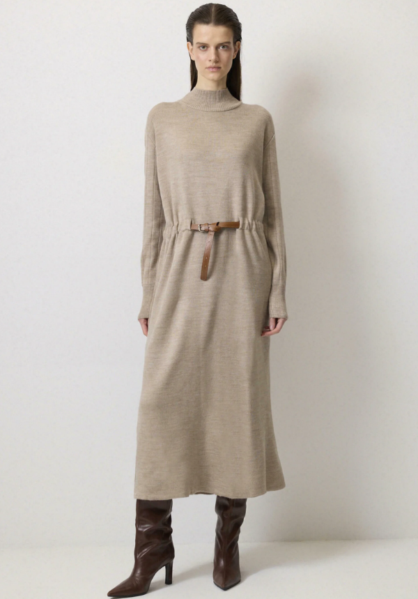Touché Privé Robe pull - beige