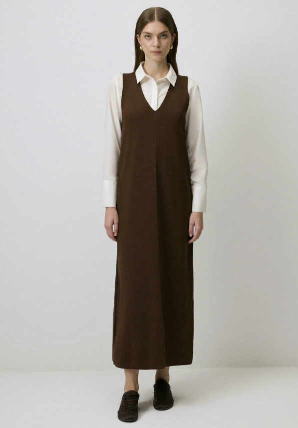 Touché Privé Robe pull - Marron