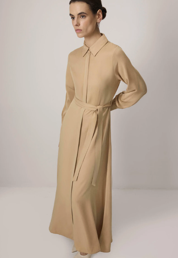 Touché Privé TEXTURED - Robe longue - Beige