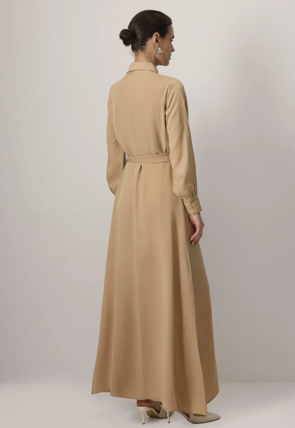 Touché Privé TEXTURED - Robe longue - Beige